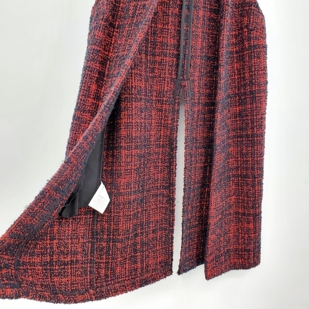 Bcbgeneration Red Knit Split Back Hooded Vest Wit… - image 6